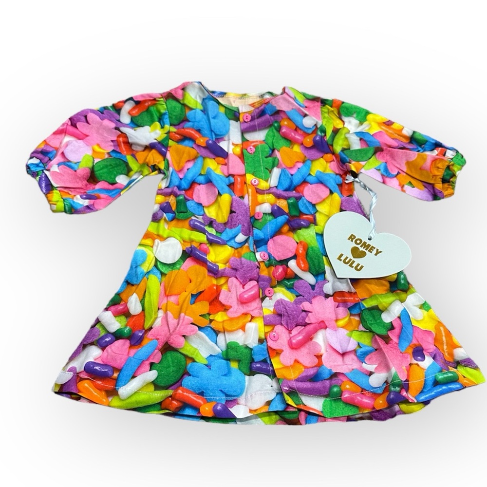 NWT Romey loves Lulu button dress size 1T